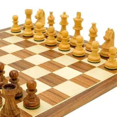 Juego de ajedrez "Academy Medium" en nogal y arce y palo de rosa