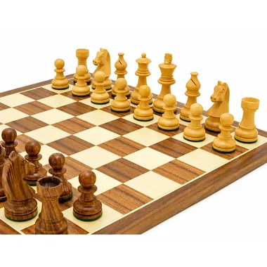 Juego de ajedrez "Academy Medium" en nogal y arce y palo de rosa