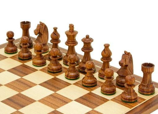 Juego de ajedrez "Academy Medium" en nogal y arce y palo de rosa