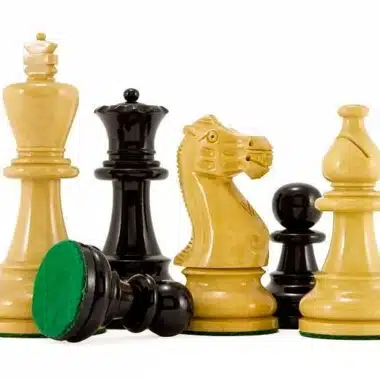 Tablero de ajedrez de madera de arce "Atlantic Gloss" y juego de ajedrez de madera