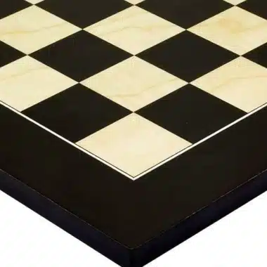 Tablero de ajedrez de madera de arce "Atlantic Gloss" y juego de ajedrez de madera