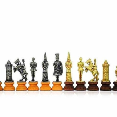 Juego de ajedrez de madera y metal "Camelot
