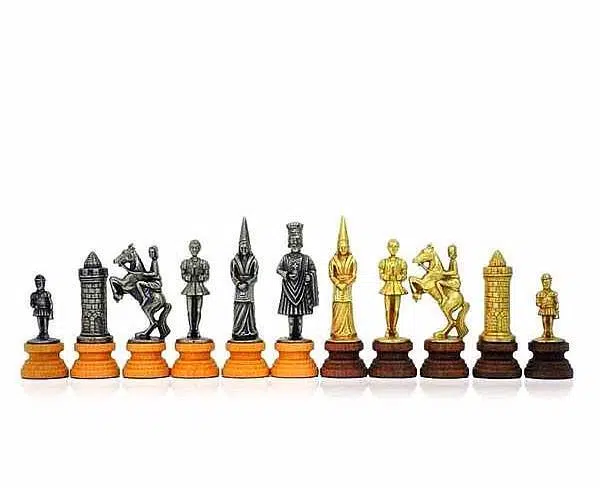 Juego de ajedrez de madera y metal "Camelot