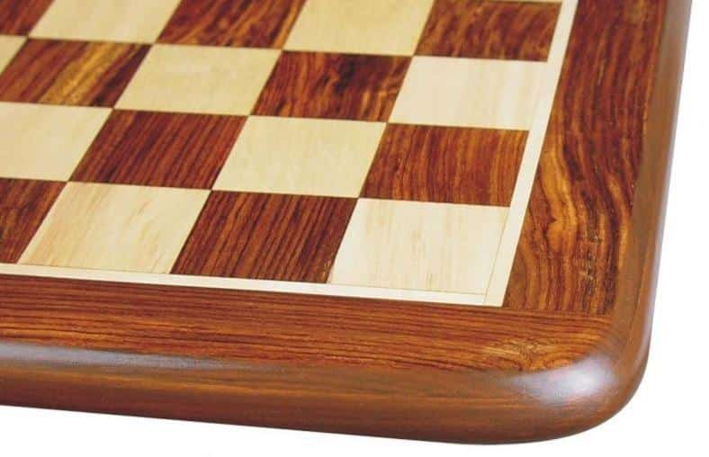 Conjunto Revolución Americana II Tablero de Ajedrez de Madera de Rosa Dorada y Arce & Juego de Ajedrez de Estaño - Imagen 6