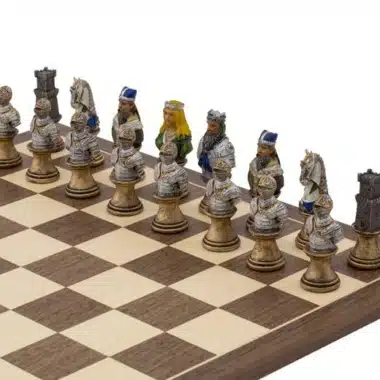 Juego de ajedrez de resina pintado a mano "Busto medieval