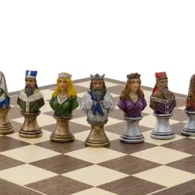 Juego de ajedrez de resina pintado a mano "Busto medieval