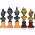 Juego de ajedrez de madera y metal "Busto Romano