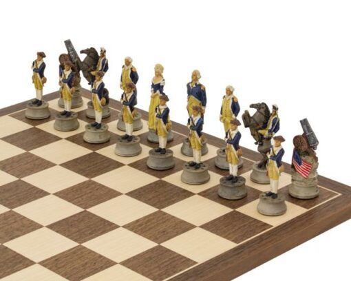 Juego de ajedrez de resina "Guerra de la Independencia de Estados Unidos