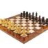 Conjunto Canterbury Tablero de Ajedrez en Raíz de Nogal Lacado & Juego de Ajedrez en Madera de Ébano
