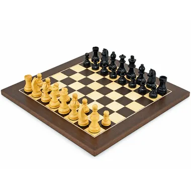 Juego de ajedrez "Classic Wenge" en wengué y arce y boj