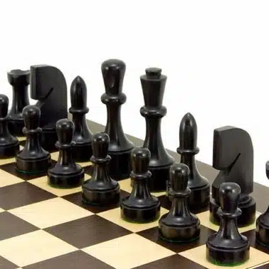 Juego de ajedrez contemporáneo de madera de boj