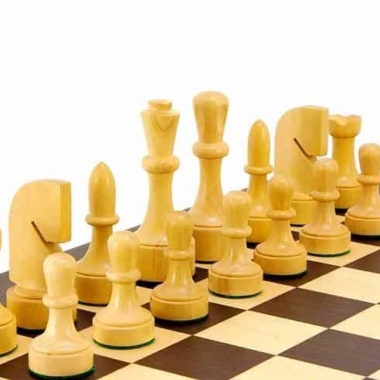 Juego de ajedrez contemporáneo de madera de boj
