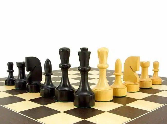 Juego de ajedrez contemporáneo de madera de boj