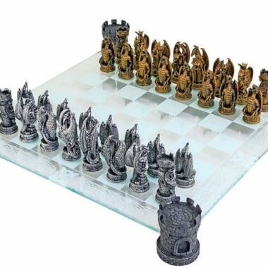Tablero de ajedrez de cristal 