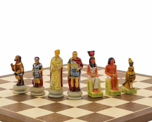 Juego de ajedrez de resina "Romanos contra Egipcios