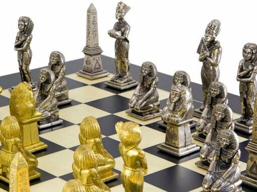 Juego de ajedrez metálico "Egipto