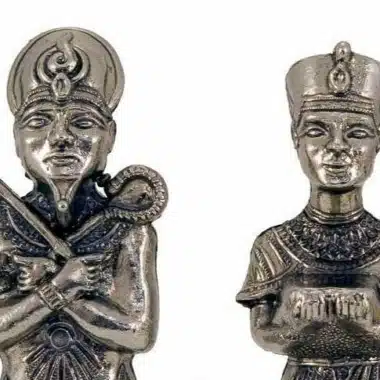 Juego de ajedrez de madera de arce "Egipto" y juego de ajedrez de metal macizo