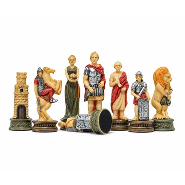 Juego de ajedrez de resina "Romanos contra Gladiadores