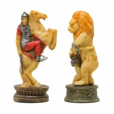 Juego de ajedrez de resina "Romanos contra Gladiadores