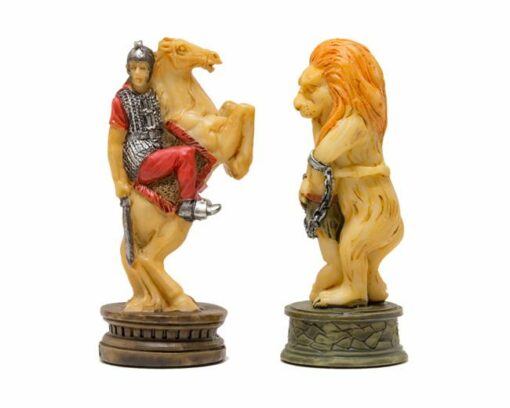 Juego de ajedrez de resina "Romanos contra Gladiadores