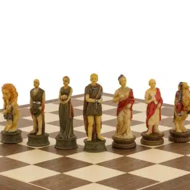 Juego de ajedrez de resina "Romanos contra Gladiadores