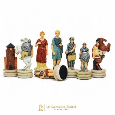 Juego de ajedrez de resina "Romanos contra Griegos