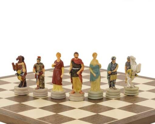 Juego de ajedrez de resina "Romanos contra Griegos