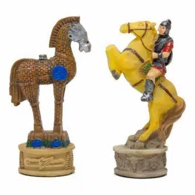 Juego de ajedrez de resina "La guerra de Troya