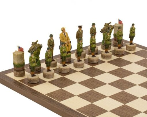 Juego de ajedrez de resina "Hitler vs Roosevelt