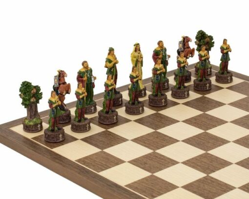 Juego de ajedrez de resina Robin Hood