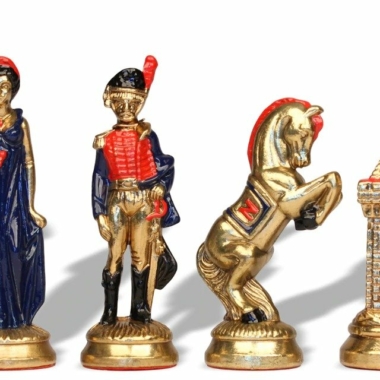 Alternative view of Juego de Ajedrez de Metal Pintado a Mano Napoleón Waterloo