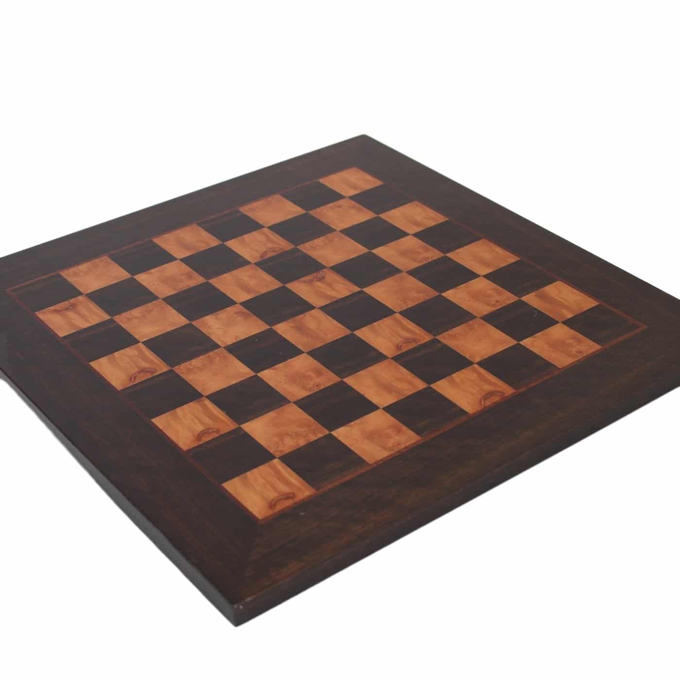 Conjunto "Madera de Antaño II" Tablero de Ajedrez de Madera de Lupa de Madrona, Eucalipto y Brezo y Piezas de Ajedrez de Madera de Rosa - Imagen 5