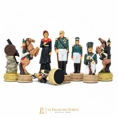 Juego de ajedrez de resina "Napoleón I y Alejandro I" (Campaña de Rusia)