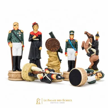 Juego de ajedrez de resina "Napoleón I y Alejandro I" (Campaña de Rusia)