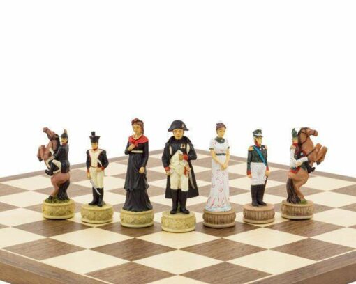 Juego de ajedrez de resina "Napoleón I y Alejandro I" (Campaña de Rusia)
