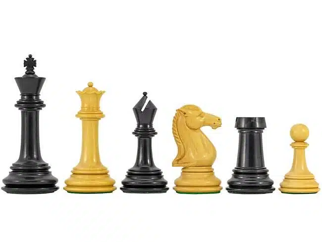 Juego de ajedrez "Partenón" de ébano y boj