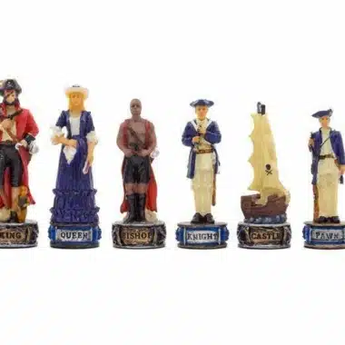 Juego de ajedrez de resina "Piratas y Marina Real
