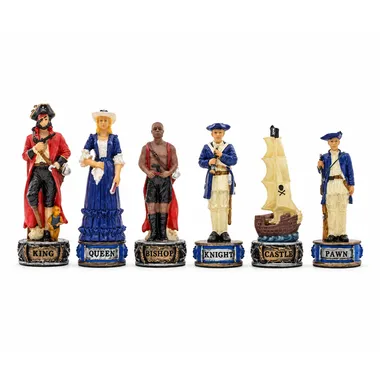 Juego de ajedrez de resina "Piratas y Marina Real