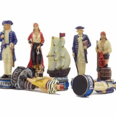 Juego de ajedrez de resina "Piratas y Marina Real