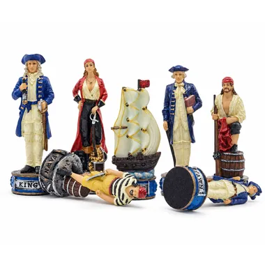 Juego de ajedrez de resina "Piratas y Marina Real