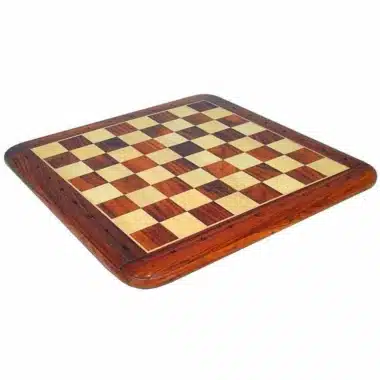 Tablero de Ajedrez Alfanumérico en Madera de Rosa Dorada y Arce