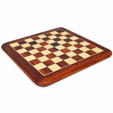 Tablero de Ajedrez Alfanumérico en Madera de Rosa Dorada y Arce