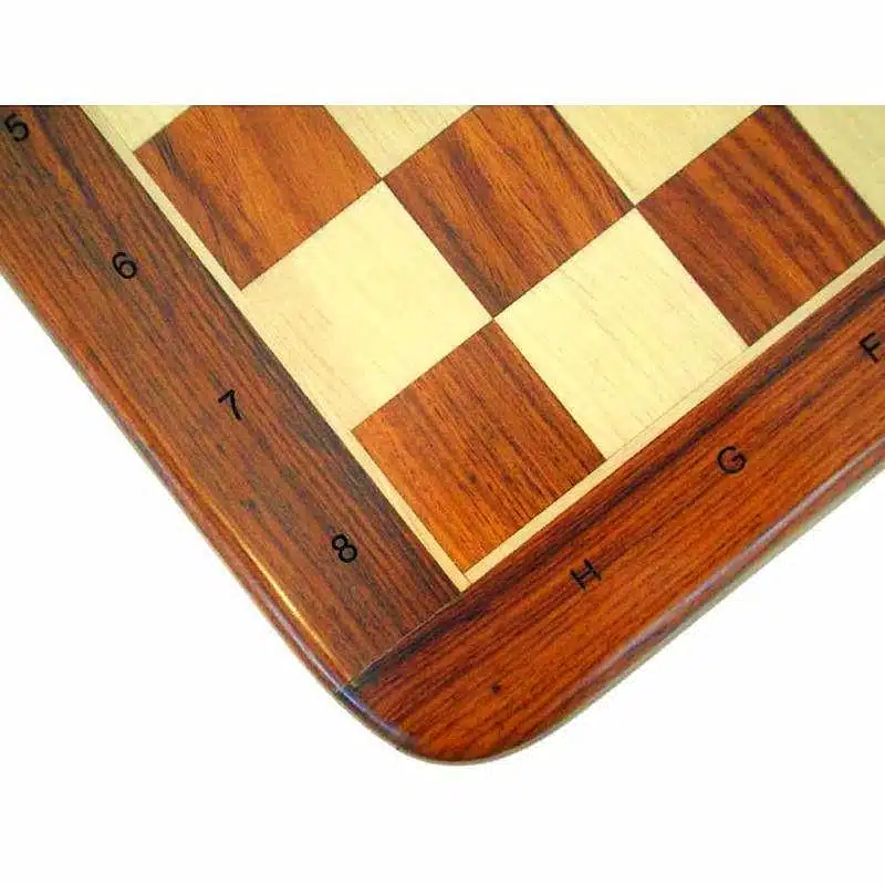 Tablero de Ajedrez Alfanumérico en Madera de Rosa Dorada y Arce - Imagen 2