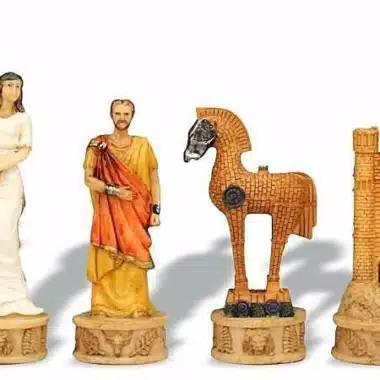 Juego de ajedrez de resina "La guerra de Troya