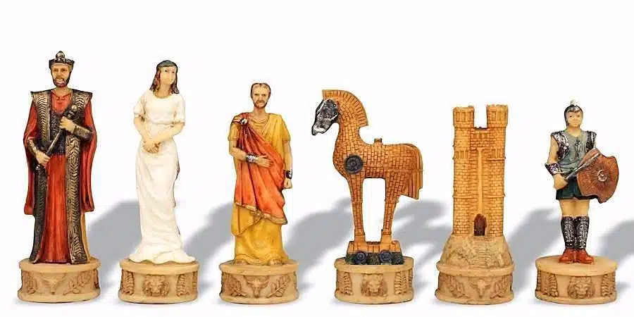 Juego de ajedrez de resina "La guerra de Troya