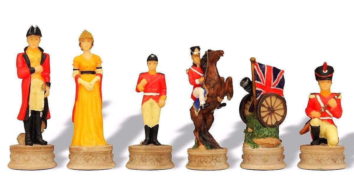 Conjunto Batalla de Waterloo II Tablero de Ajedrez de Rosa con Cajón de Almacenamiento & Juego de Ajedrez de Resina Pintado a Mano - Imagen 5