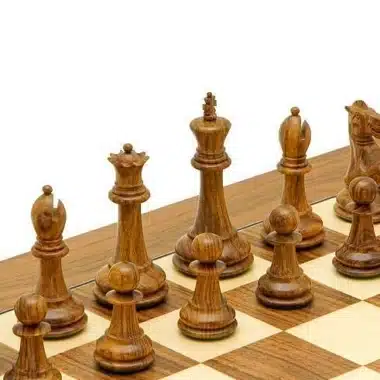 Juego de ajedrez "Victoria II" de nogal y arce y juego de ajedrez de palisandro - Imagen 2