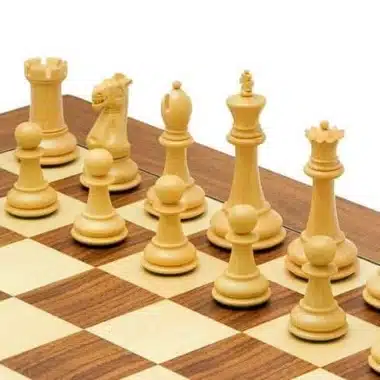 Juego de ajedrez "Victoria II" de nogal y arce y juego de ajedrez de palisandro - Imagen 3