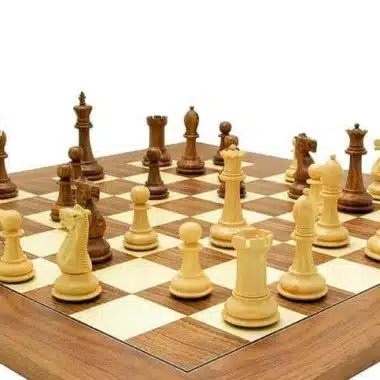 Juego de ajedrez "Victoria II" de nogal y arce y juego de ajedrez de palisandro - Imagen 4