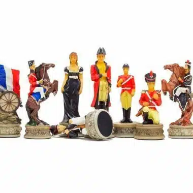 Conjunto completo de piezas, ejércitos francés y británico de la batalla de Waterloo